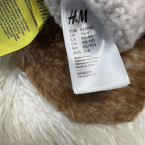 H&M Unicef Kids Faux Fur Jacket, Hat & Glove Set Size 2y-4y - Picture 4 of 8